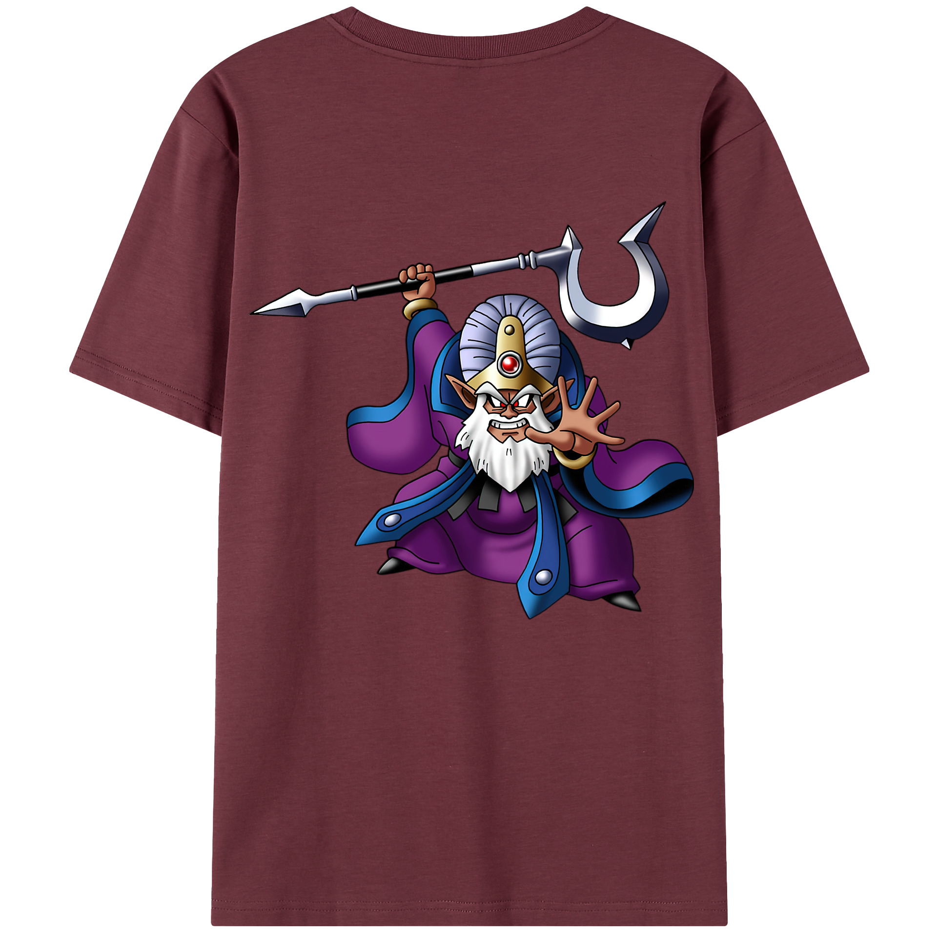 （画像用） ドラゴンクエスト Doragon Kuesuto Dragon Quest 綿100％半袖Tシャツ（背面プリント）